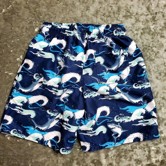 Wonder Nation Blue Shark Prink Swim Trunks - Picture 5 of 8